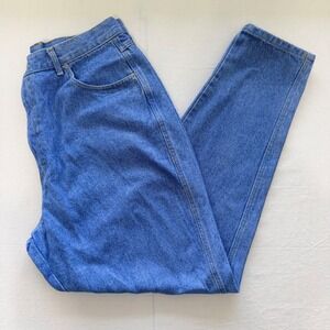 Vintage 90s L.A. Blues Womens 22 High Rise Mom Jeans Tapered Blue Denim Mexico
